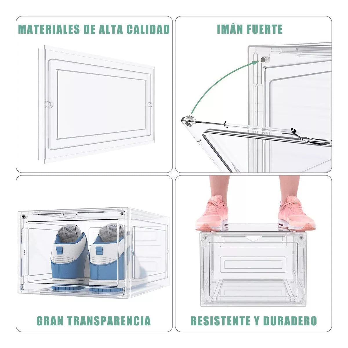 Cajas de Zapatos Apilables Organizador Transparente 10pcs
