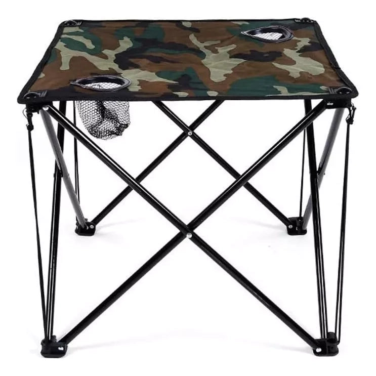 Camping mesa de campamento con sillas camuflado