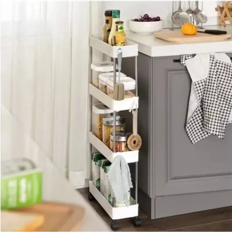 Organizador 4 Niveles Carrito Móvil Estante Para Cocina Baño
