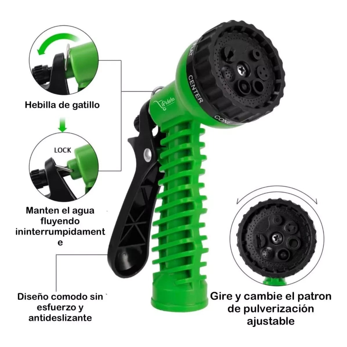 Manguera Expandible Jardin Pistola Aspersor Retractil 30 M