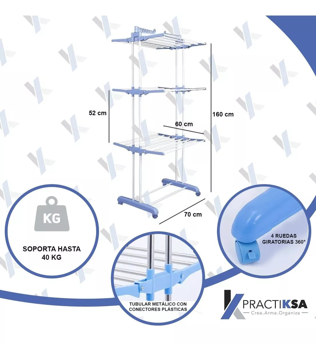 Tendedero Plegable De Ropa Portátil Retráctil Rack