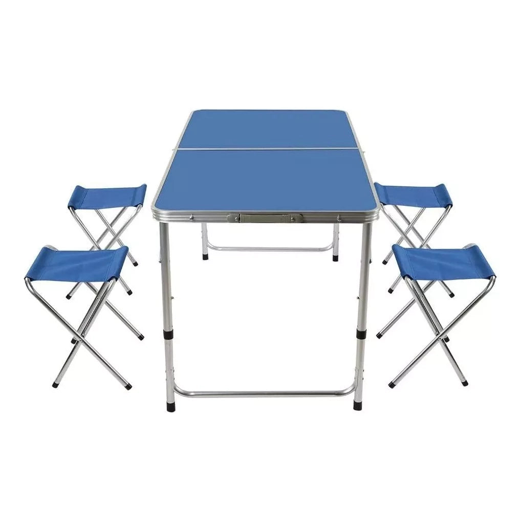 Mesa Plegable Portátil Con Sillas Para Picnic Acampar