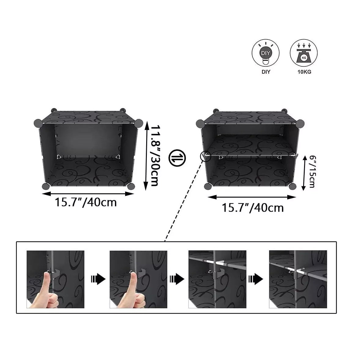 Zapatera Organizador Apilable 48 Pares Anti Polvo Con Puerta