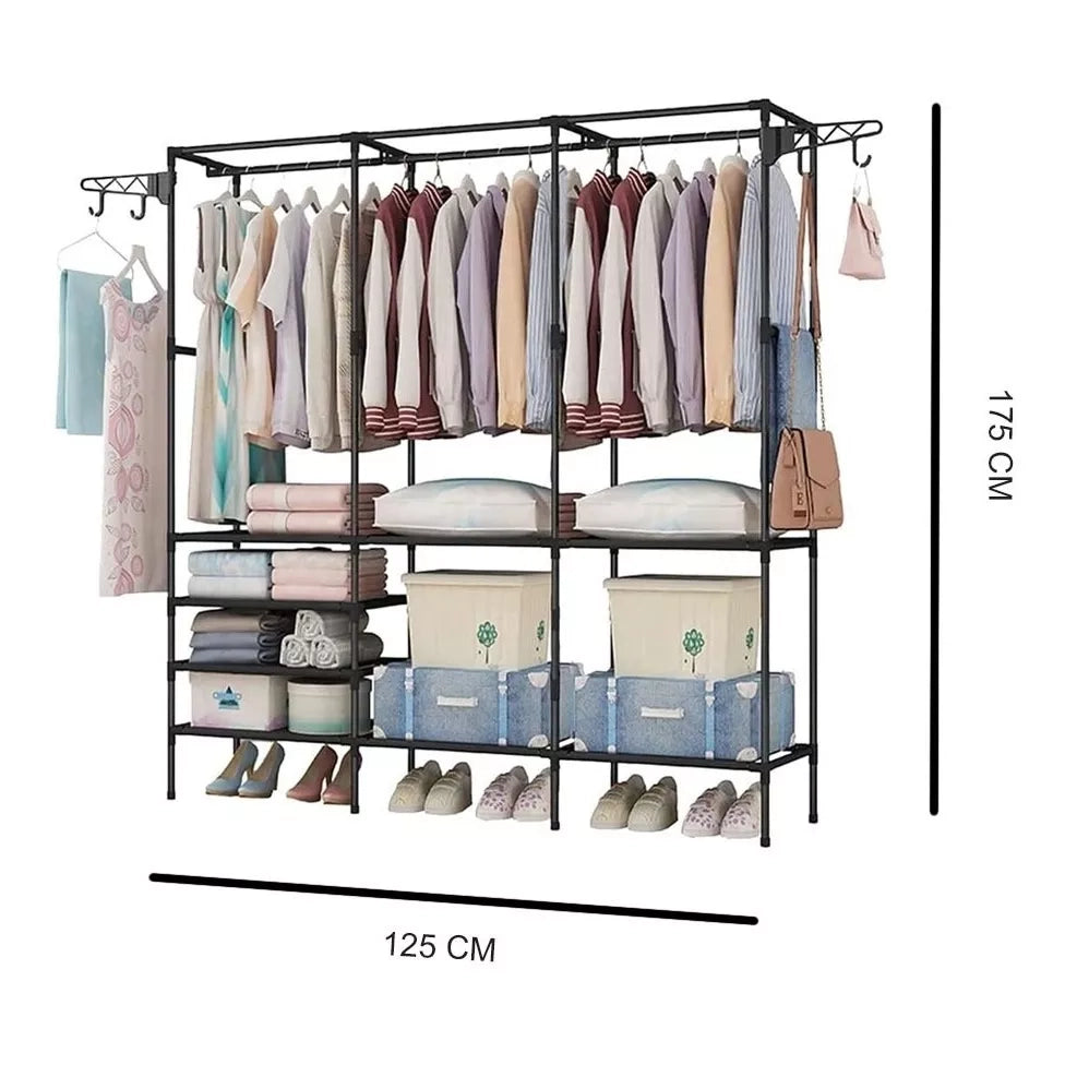 Rack Armario Perchero de Piso Para Ropa y Zapatos