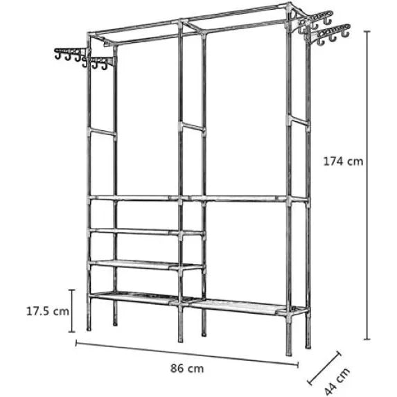 Perchero De Soporte Almacenamiento Para Ropa Y Zapatos