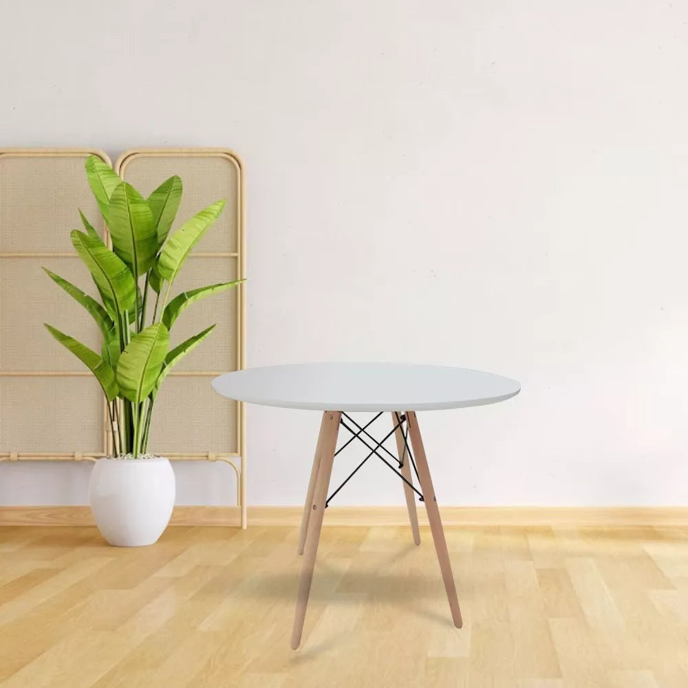Mesa Redonda Para 4 Personas Color Blanco Comedor