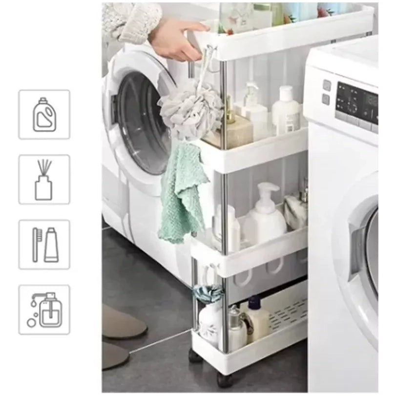 Organizador 4 Niveles Carrito Móvil Estante Para Cocina Baño