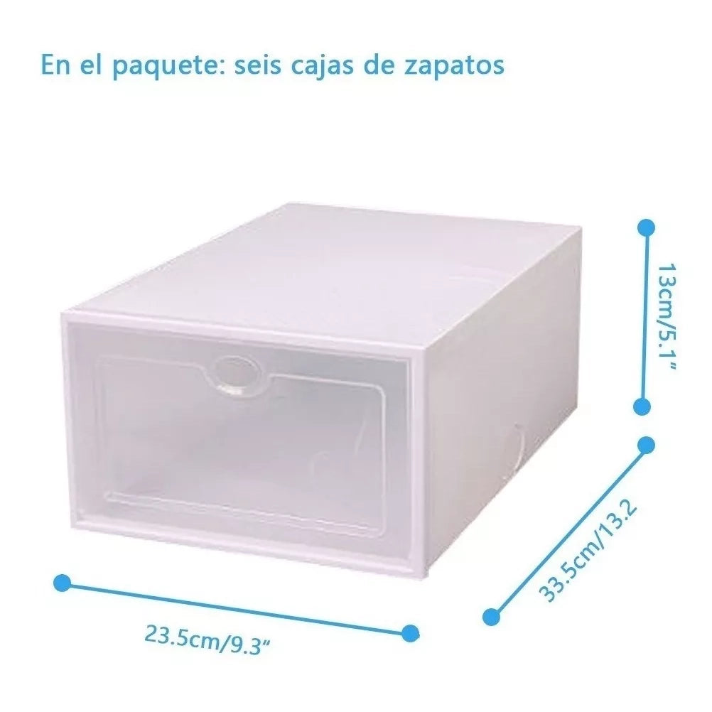 12 Cajas De Zapatos Apilables Tenis Zapatera Practiksa