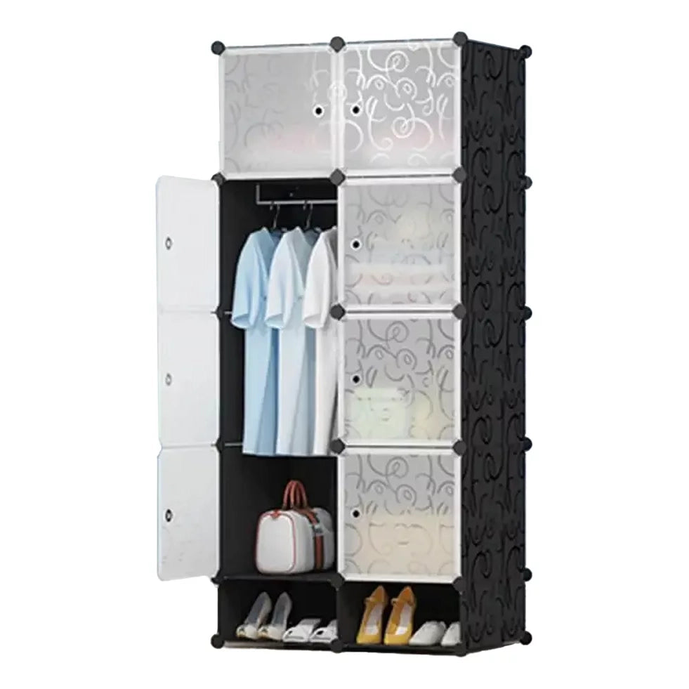 Closet Armable Armario Portátil Con Zapatera Con Puertas