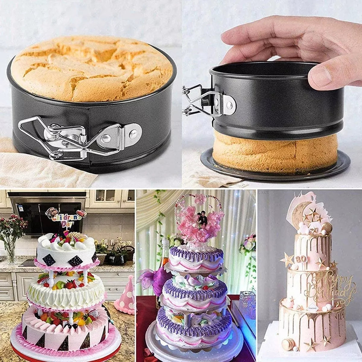 Moldes Pasteles Repostería Hornear Reposteria 3 Piezas