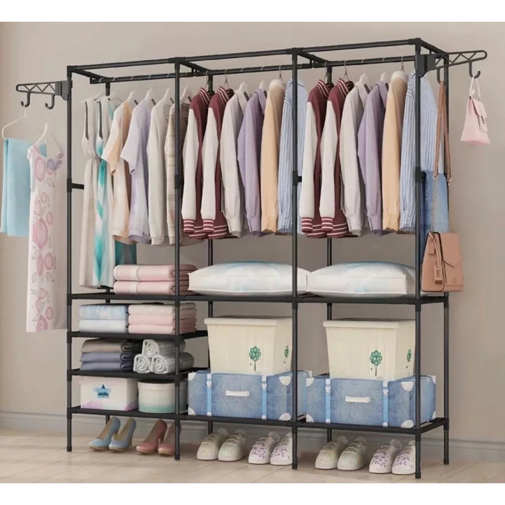 Rack Armario Perchero de Piso Para Ropa y Zapatos