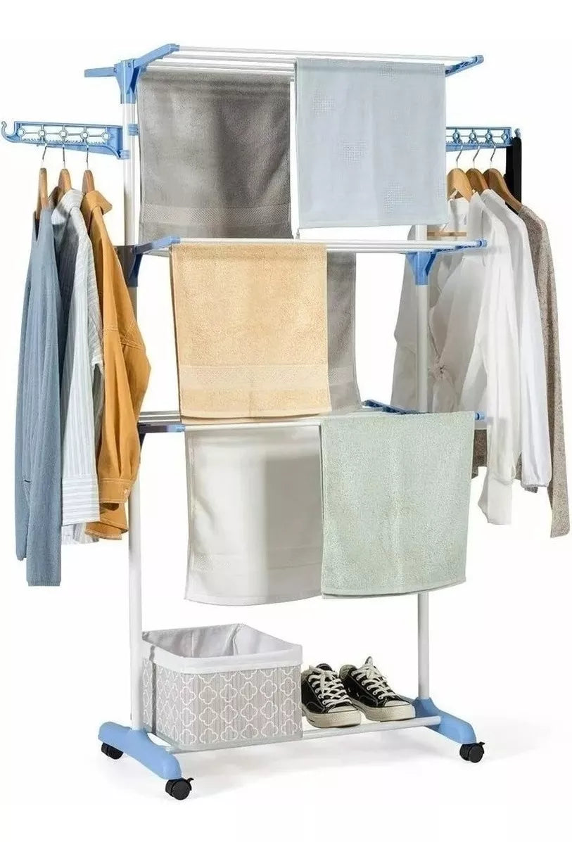 Tendedero Plegable De Ropa Portátil Retráctil Rack