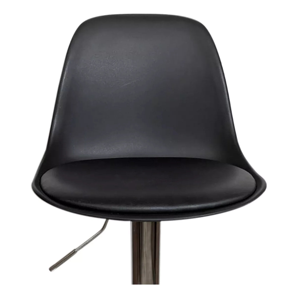 Set De 2 Bancos Altos Con Respaldo Barra Desayunador Cocina Color Negro
