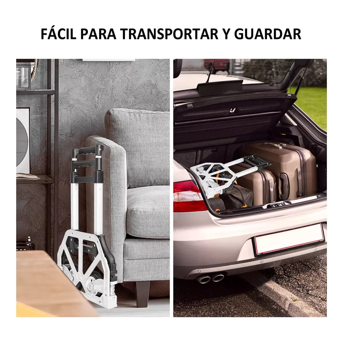 Diablito De Carga Extensible Carrito Plegable Portátil