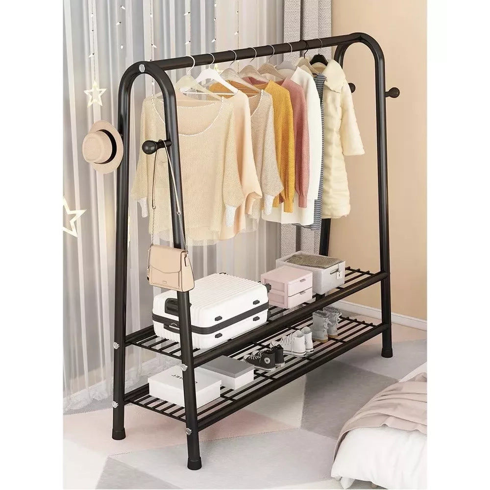 Perchero Ropa Rack Metálico 2 Niveles Closet Reforzado