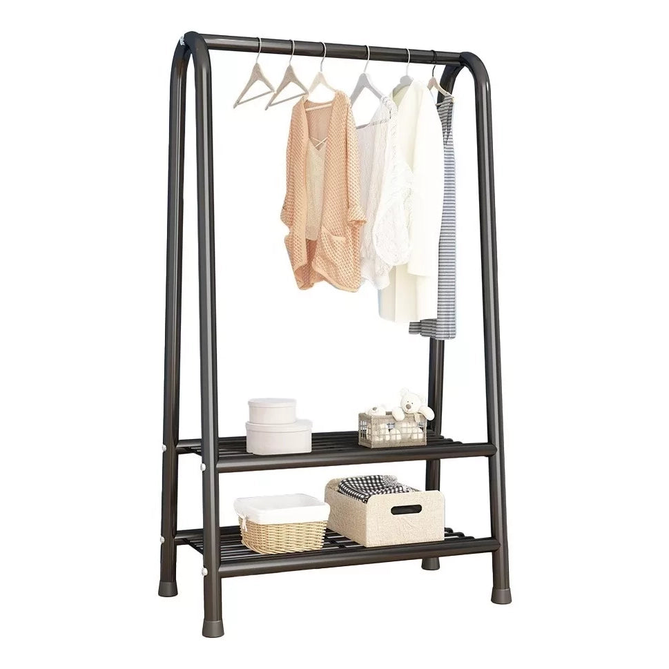 Perchero Ropa Rack Metálico 2 Niveles Closet Reforzado 66 Cm