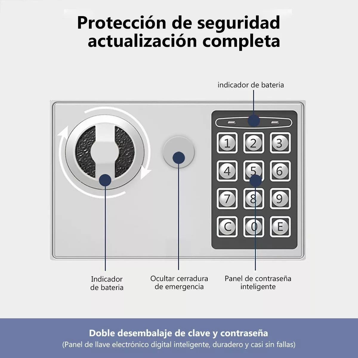 Caja Fuerte De Seguridad Eléctrica Código Digital Y Llave