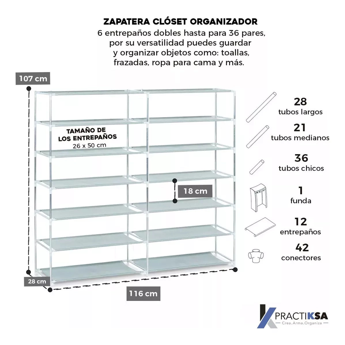Zapatera Mueble Zapatos Organizador Compartimientos