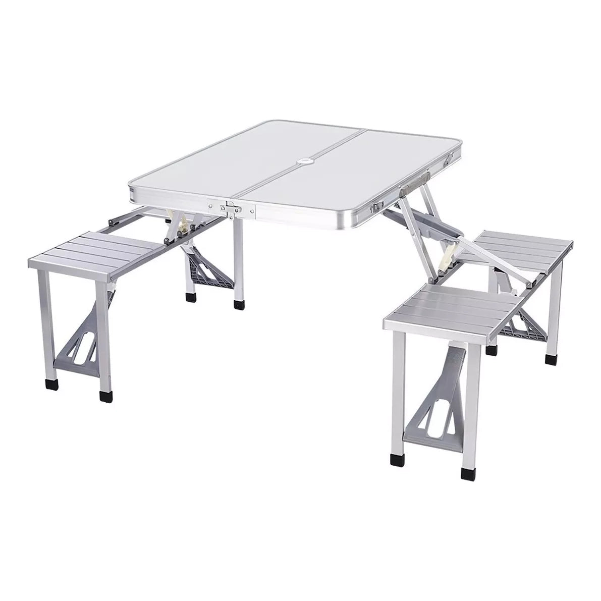Mesa Plegable Picnic Portátil Exterior con 4 Sillas