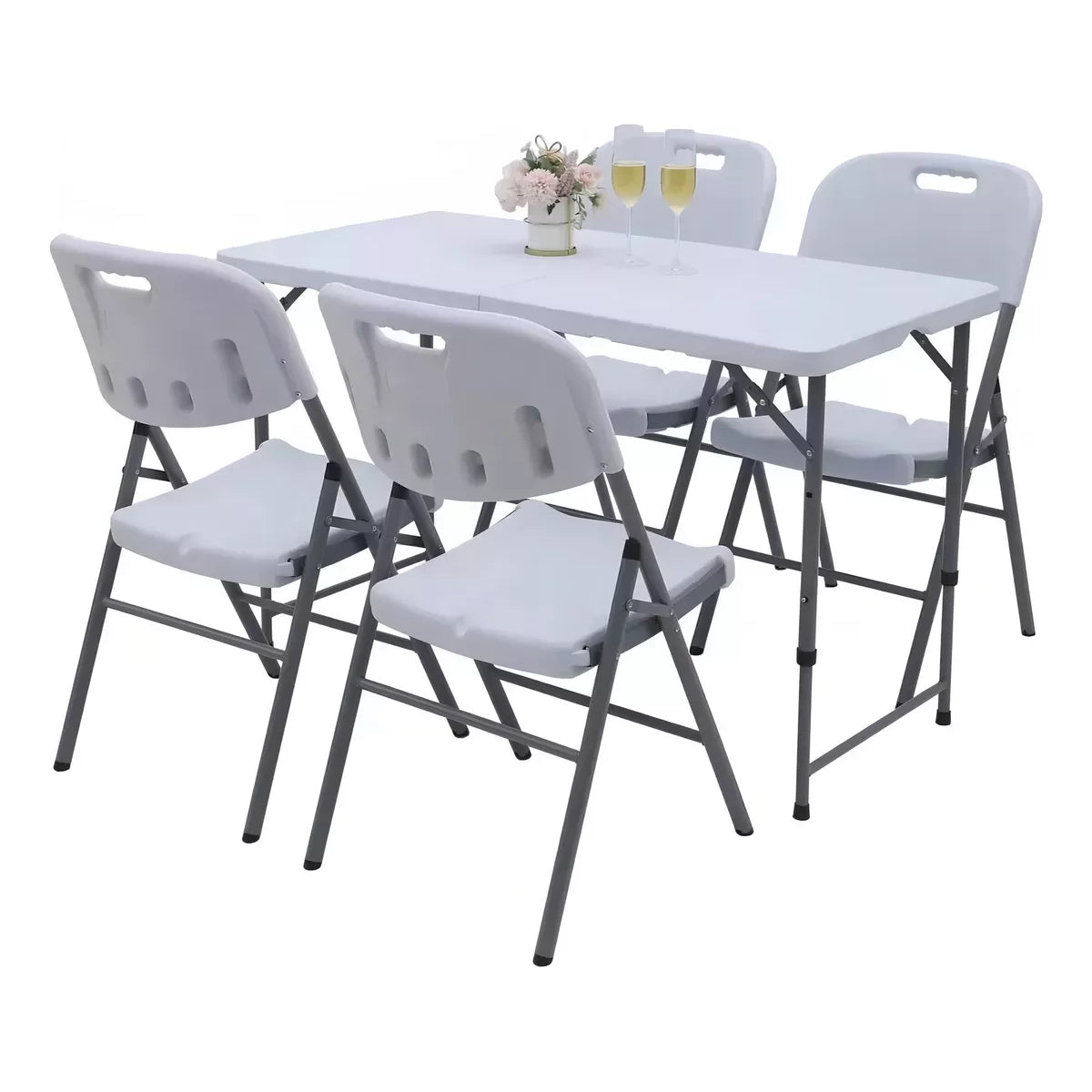 Silla Plegable Plástico Reforzado Eventos Fiestas 10 piezas