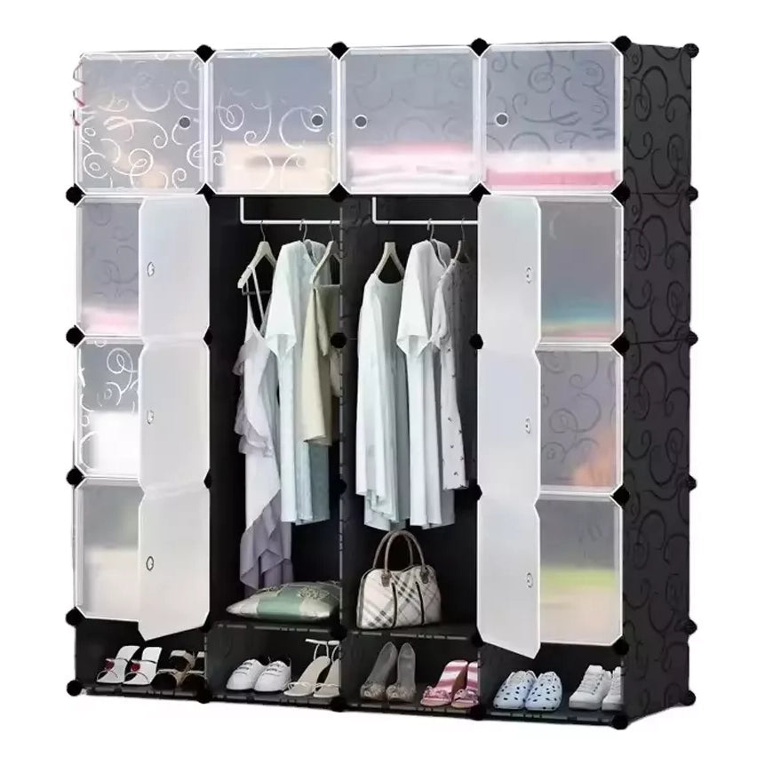 Armario Portátil Closet Con Zapatera Armable 16 Cubos