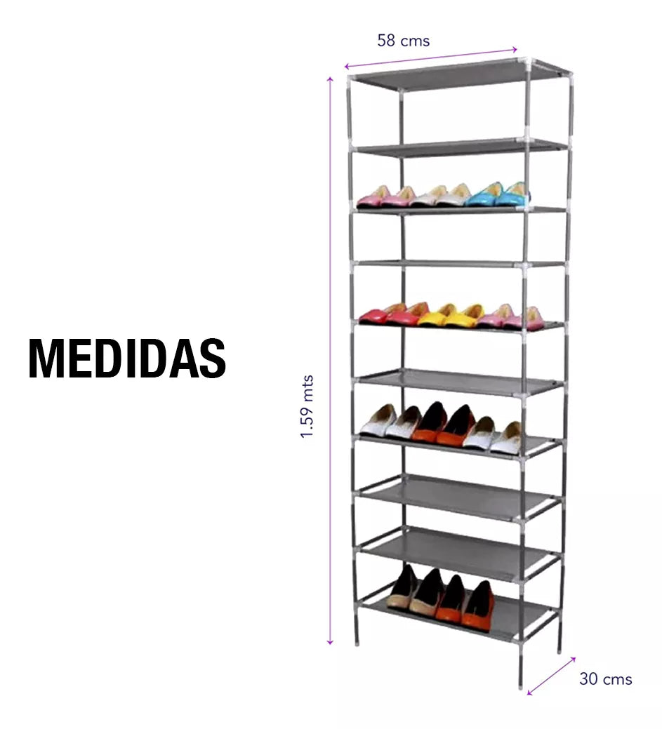 Zapatera Multifuncional 9 Niveles 27 Pares Zapatos Big Ben