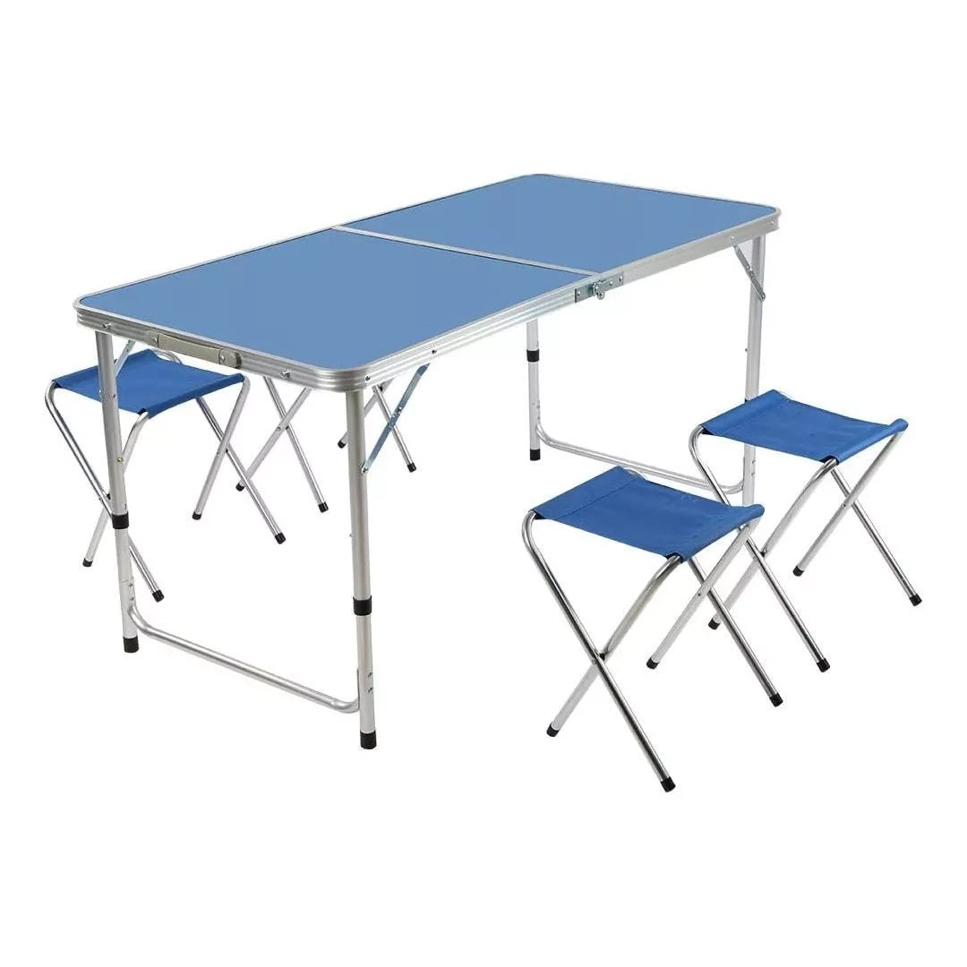 Mesa Plegable Portátil Con Sillas Para Picnic Acampar