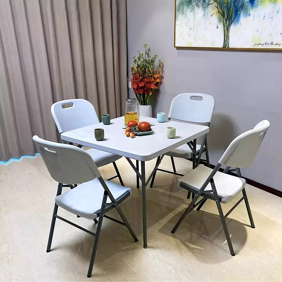 Silla Plegable Plástico Reforzado Eventos Fiestas 10 piezas