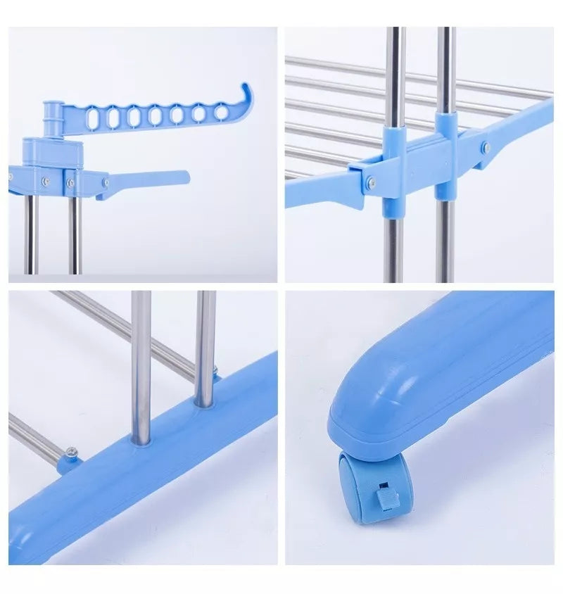 Tendedero Plegable De Ropa Portátil Retráctil Rack