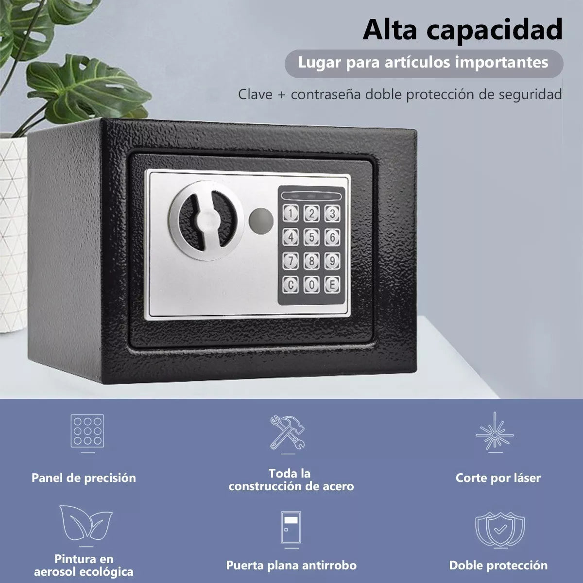 Caja Fuerte De Seguridad Eléctrica Código Digital Y Llave