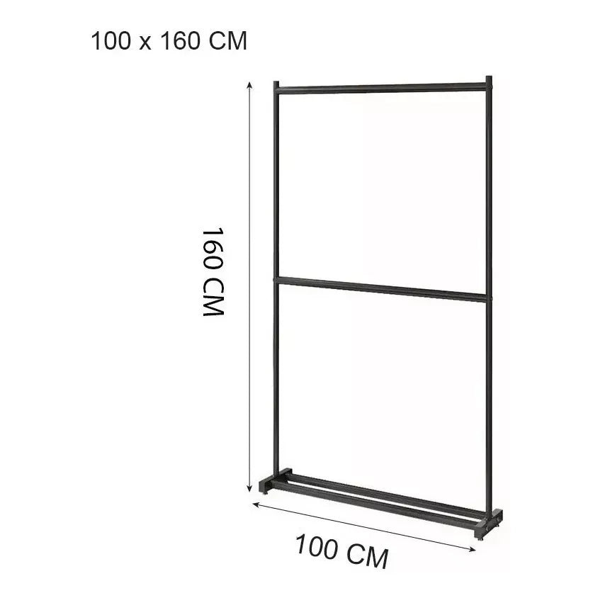 Rack Perchero Doble Nivel Organizador Ropa 100 X 160 Cm