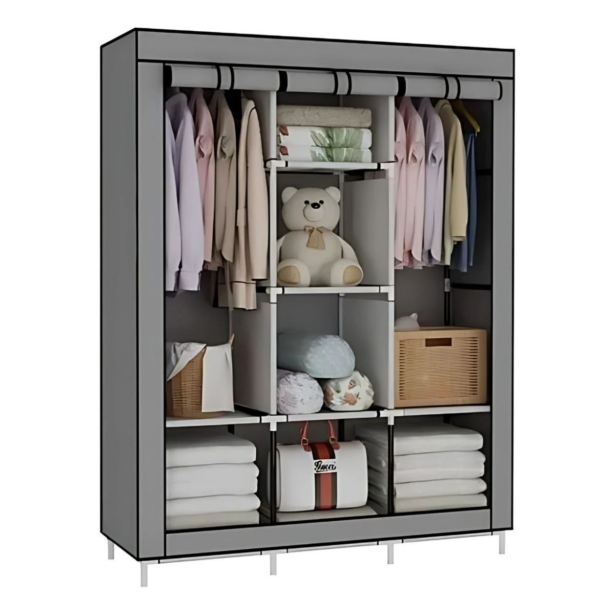 RACK ORGANIZADOR DE ROPA CLOSET ARMABLE PORTÁTIL DORMITORIO