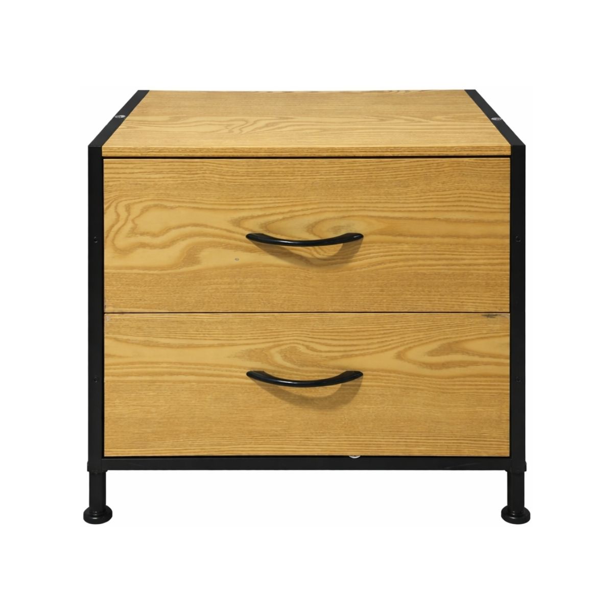 Buro Recamara Mesa De Noche Mdf Con Cajones Practiksa Liso Madera