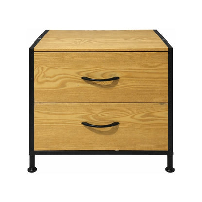 Buro Recamara Mesa De Noche Mdf Con Cajones Practiksa Liso Madera