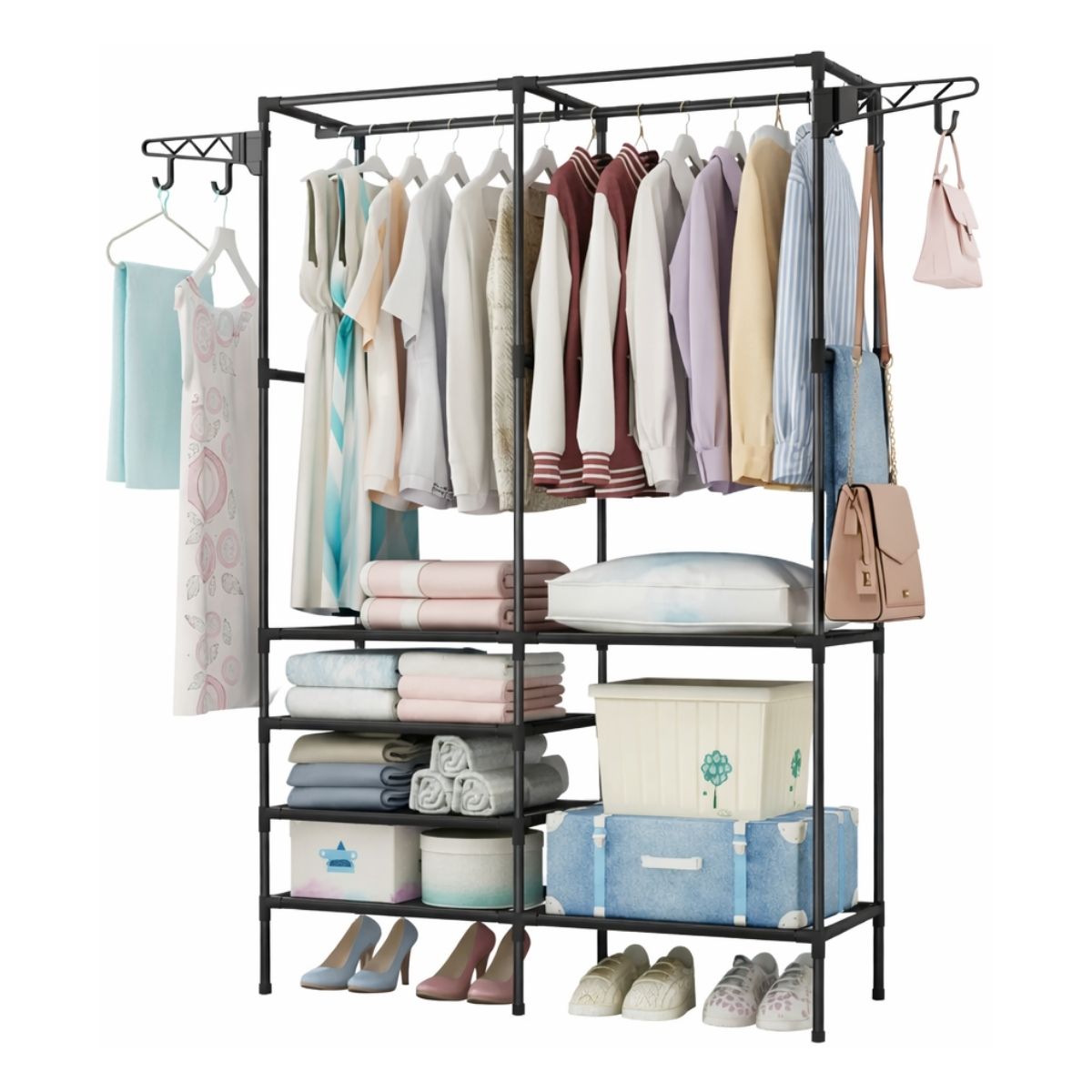 PERCHERO DE SOPORTE ALMACENAMIENTO PARA ROPA Y ZAPATOS