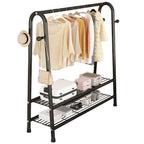 PERCHERO ROPA RACK METÁLICO 2 NIVELES CLOSET REFORZADO