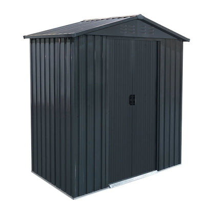 Cobertizo Exterior Jardín Bodega Casa Almacenamiento 213 Cm Gris