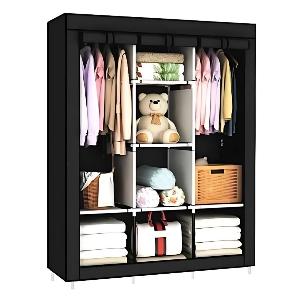 RACK ORGANIZADOR DE ROPA CLOSET ARMABLE PORTÁTIL DORMITORIO