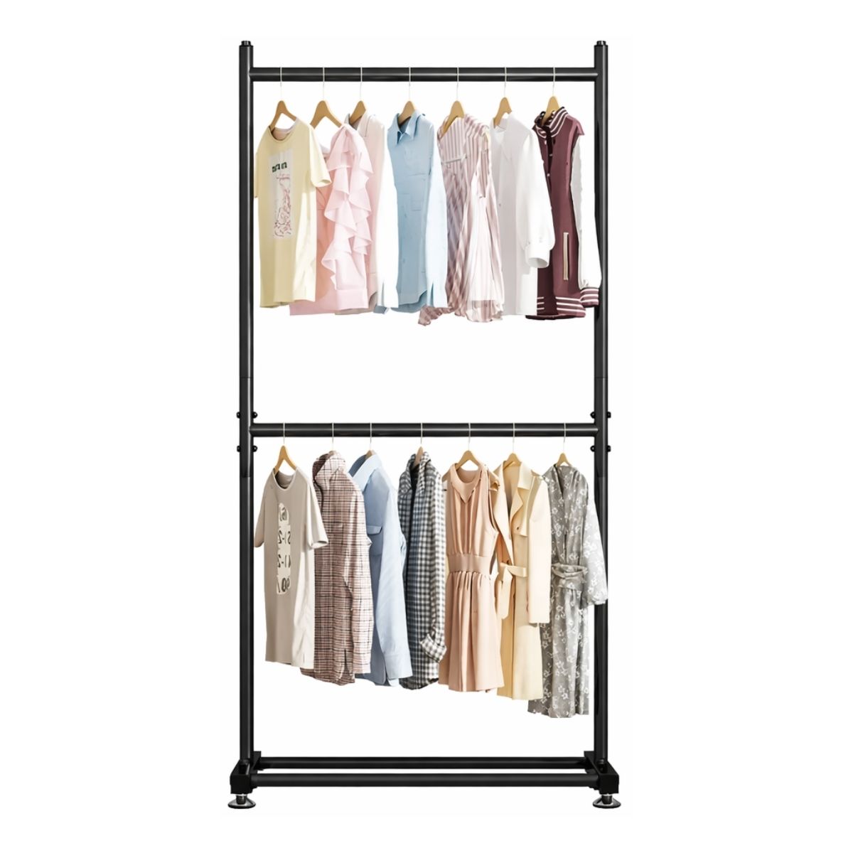 RACK PERCHERO DOBLE NIVEL ORGANIZADOR ROPA