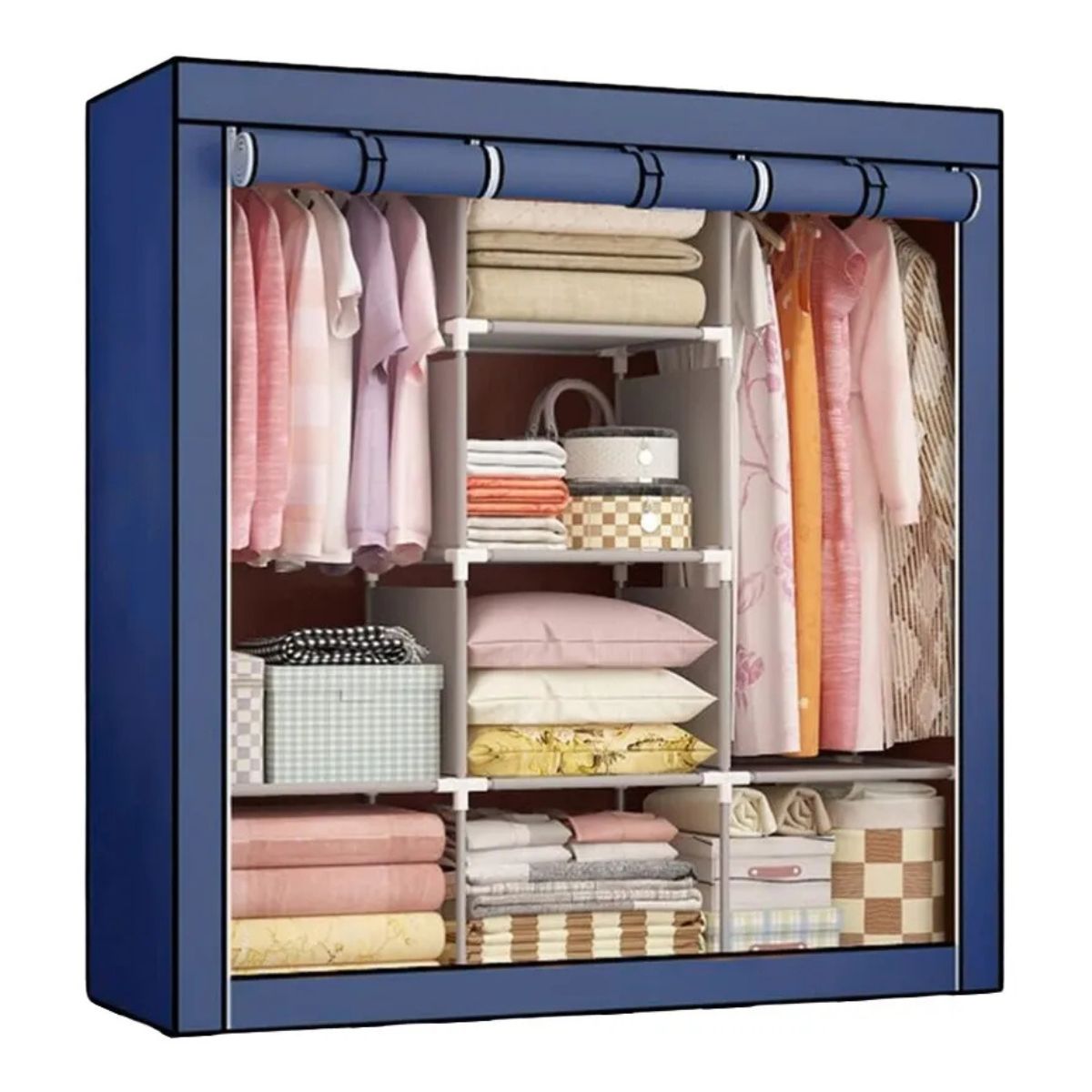 RACK ORGANIZADOR DE ROPA CLOSET ARMABLE PORTÁTIL DORMITORIO