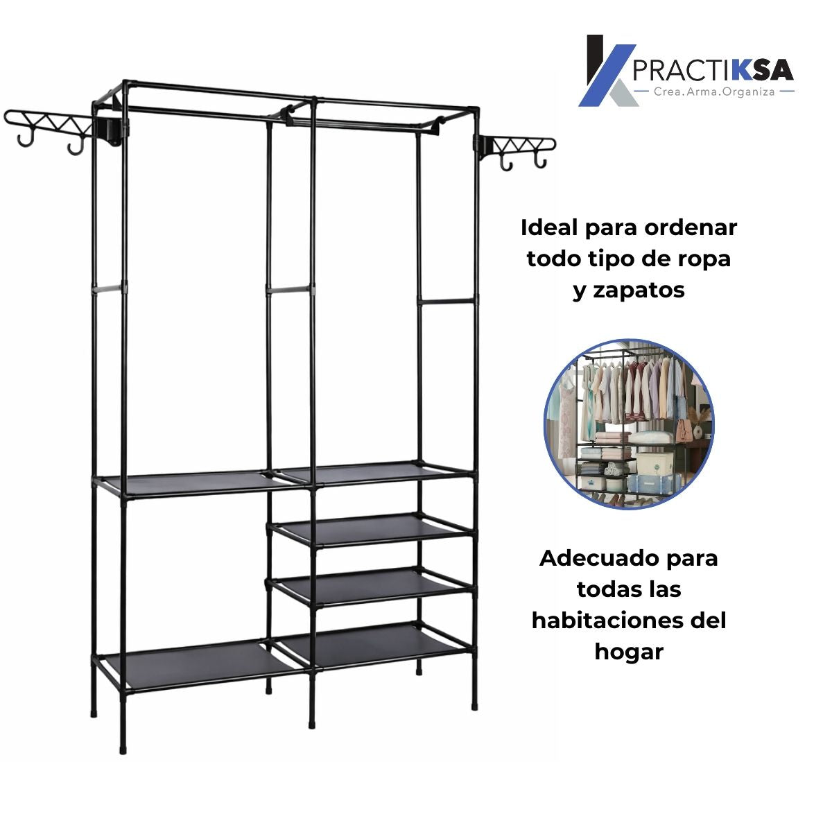 PERCHERO DE SOPORTE ALMACENAMIENTO PARA ROPA Y ZAPATOS