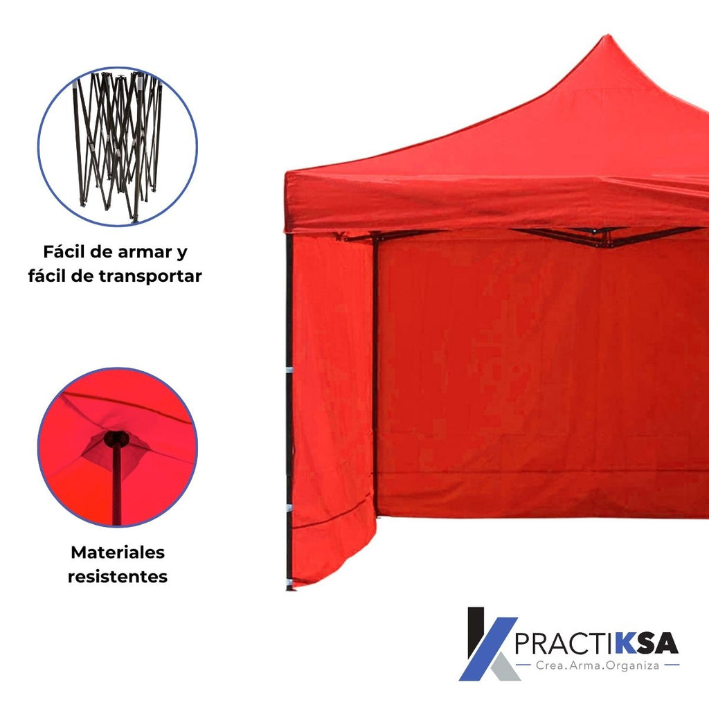 CARPA PARED 3 X 3 METROS TOLDO PLEGABLE LONA IMPERMEABLE