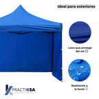 CARPA TOLDO 2.5X2.5 REFORZADO PLEGABLE CON PAREDES