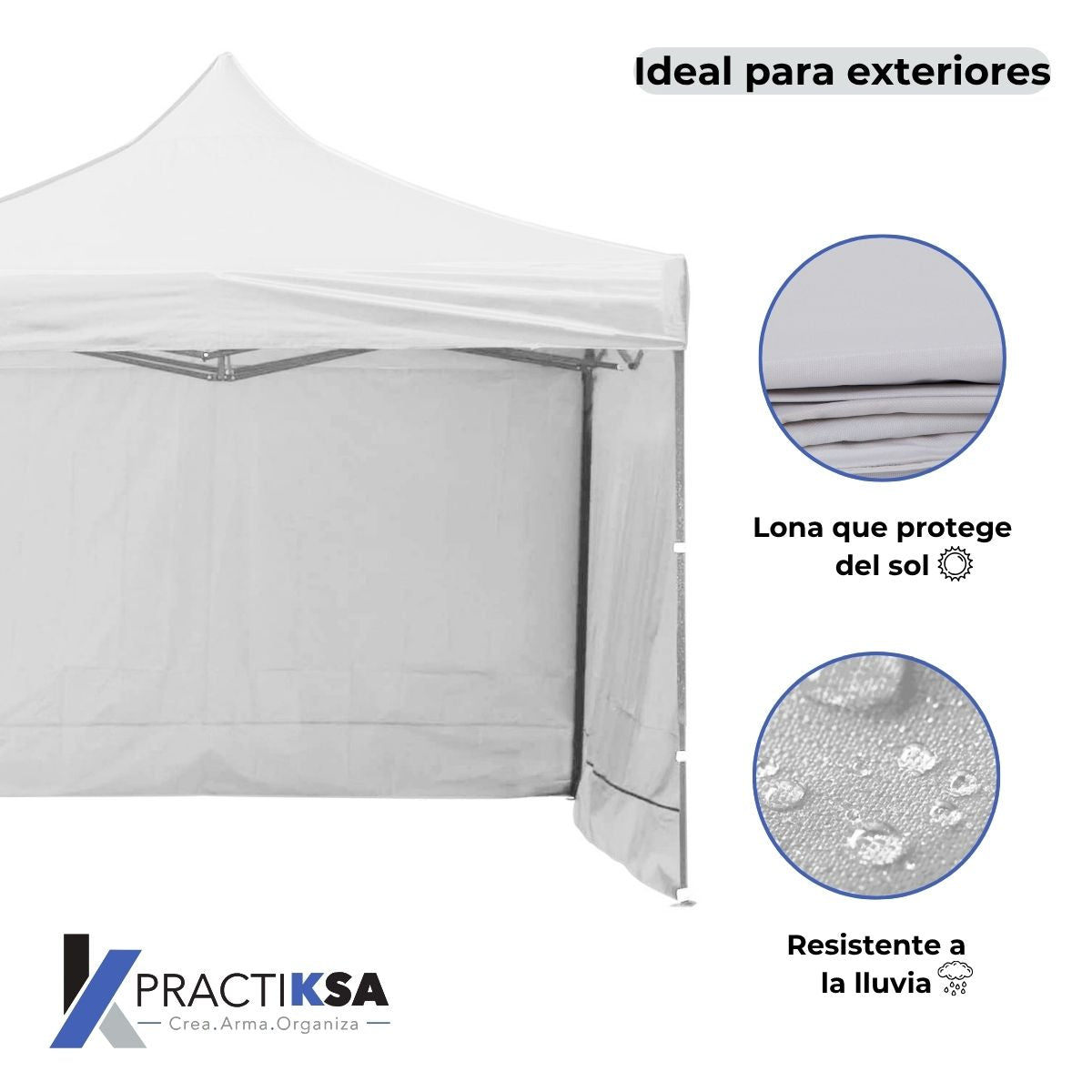 CARPA PARED 3 X 3 METROS TOLDO PLEGABLE LONA IMPERMEABLE
