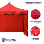 CARPA TOLDO 2.5X2.5 REFORZADO PLEGABLE CON PAREDES