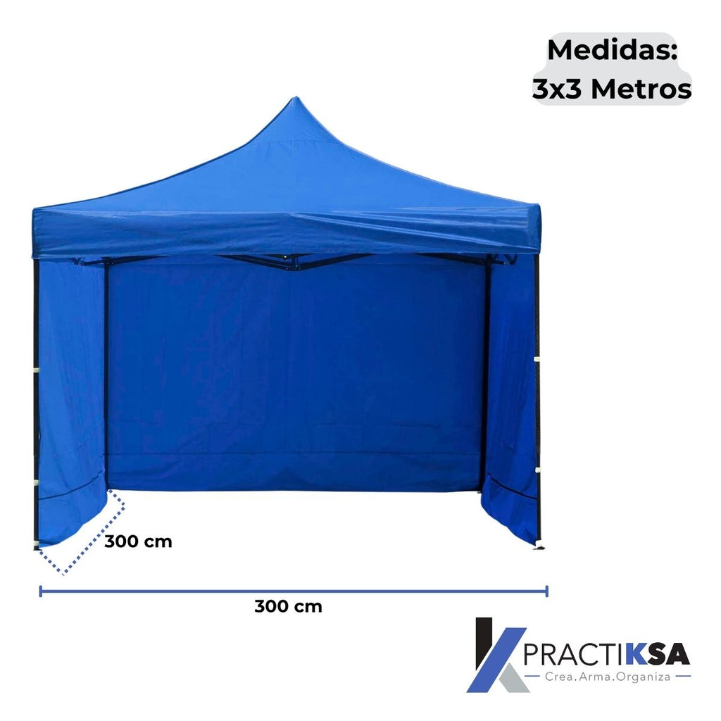 CARPA PARED 3 X 3 METROS TOLDO PLEGABLE LONA IMPERMEABLE