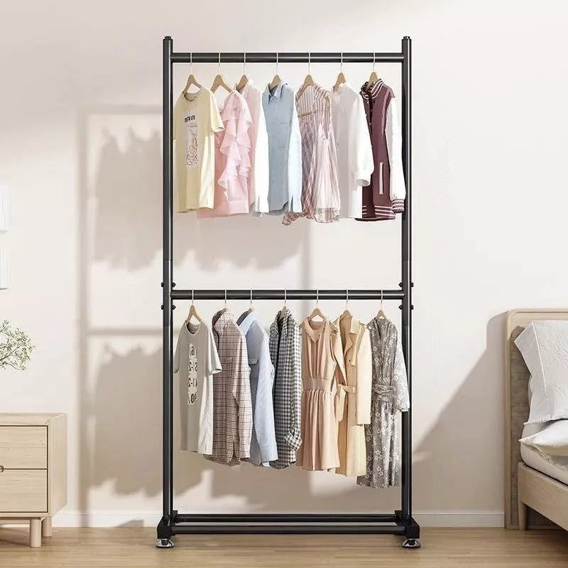 Rack Perchero Doble Nivel Organizador Ropa 100 X 160 Cm