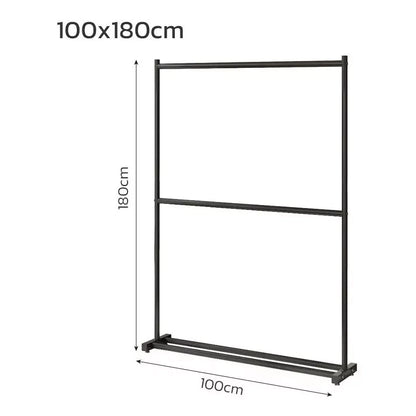 Rack Perchero Doble Nivel Organizador Ropa 100 X 180 Cm