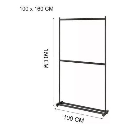 Rack Perchero Doble Nivel Organizador Ropa 100 X 160 Cm
