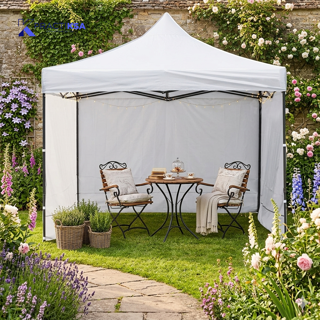 CARPA TOLDO 2.5X2.5 REFORZADO PLEGABLE CON PAREDES